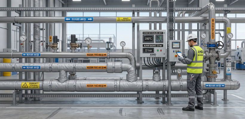 Buhar ve Kızgın Yağ Tesisatlarında Mühendislik Hassasiyeti