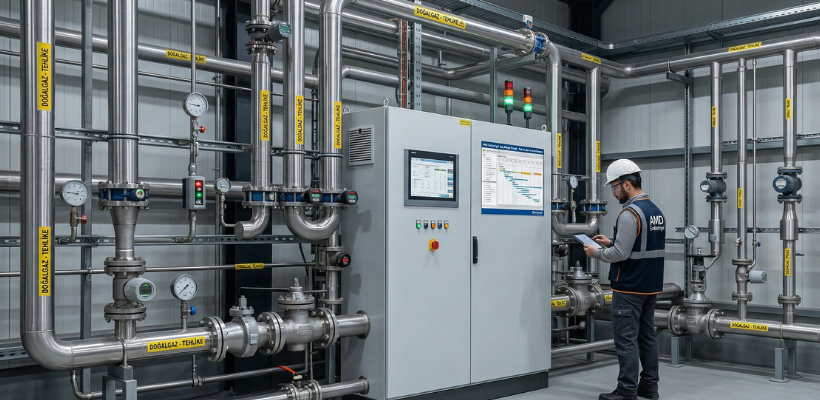Endüstriyel Doğalgaz Tesisatında Güvenlik ve Projelendirme Standartları